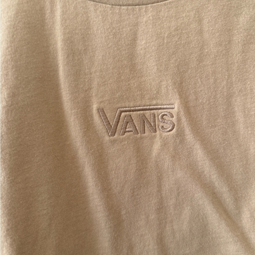 Vans Cropped Crew Tee in Tan - Picture 2 of 4